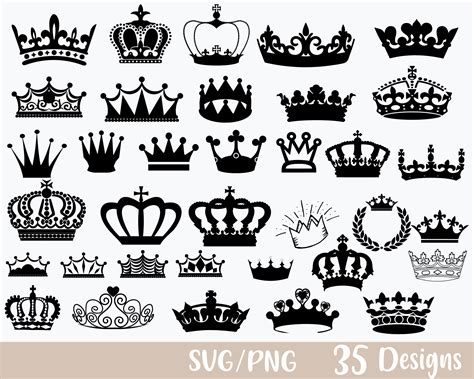 Crowns Svg Bundle Crown Png Crown Vector Crown Clipart Etsy