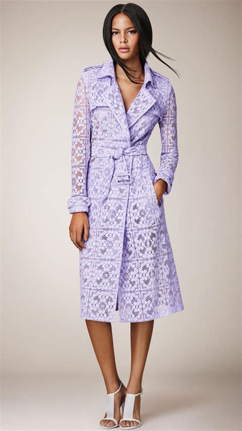 Lyst Burberry English Lace Trench Coat In Purple For Men