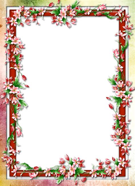 Flower Borders And Frames Clipart Front Page Design Flowers Hd Png Images