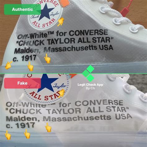 Off White X Converse Chuck Taylor Fake Vs Real Lc Guide Sneakers