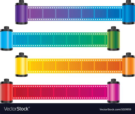 Film Strip Color Royalty Free Vector Image Vectorstock