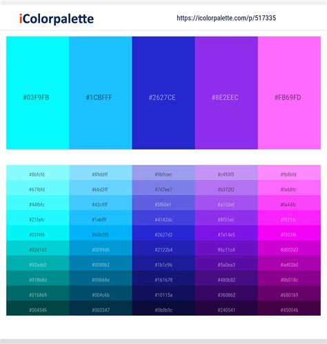 10 Latest Color Schemes With Aqua And Blue Violet Color Tone