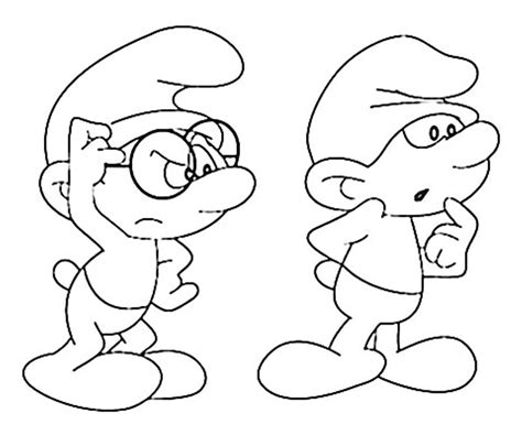 Clumsy Smurf Coloring Page Coloring Home
