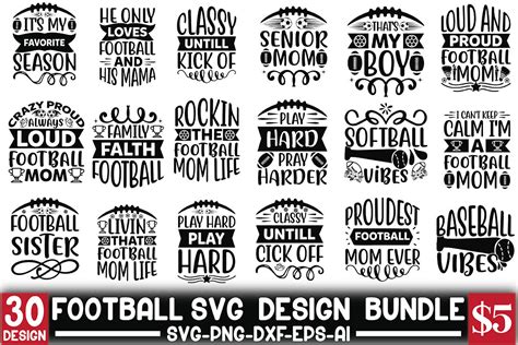 Football Svg Design Bundle Bundle · Creative Fabrica