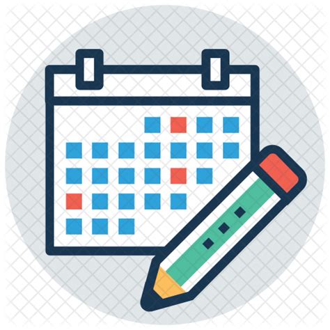 Planner Icon Download In Colored Outline Style