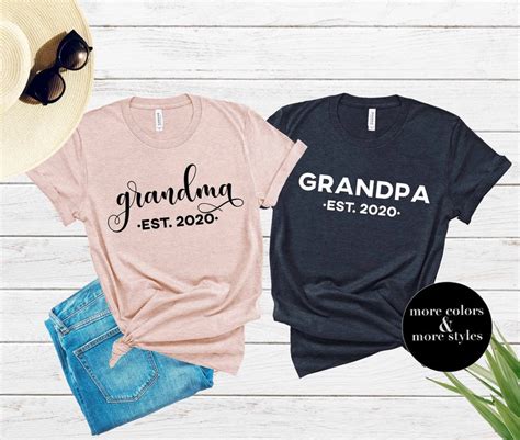 Cute Grandma And Grandpa Matching Shirts Grandmother T Etsy