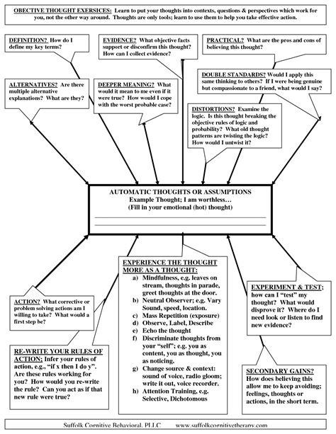 Cognitive behavioral therapy workbook free. 16 Best Images of Mental Health Therapy Worksheets - DBT Behavior Chain Worksheet, Cognitive ...
