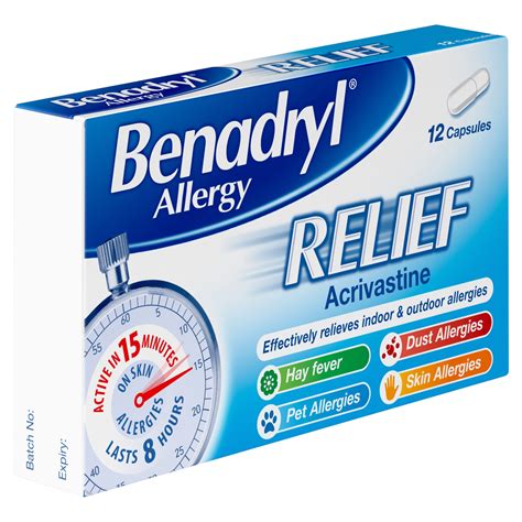 Benadryl Allergy Relief 8mg Capsule 12s Rocket Health