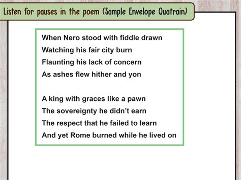 We did not find results for: How to Identify the Verse in a Song or Poem: 8 Steps