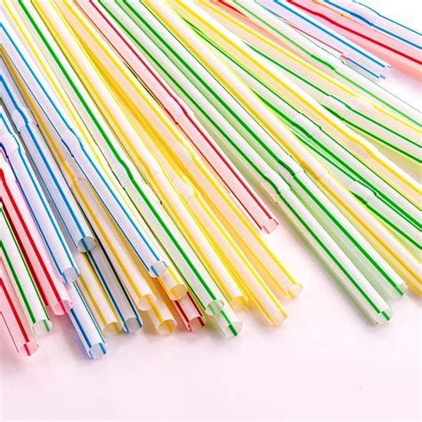 Disposable Flexible Plastic Drinking Straws For Parties Bars Every