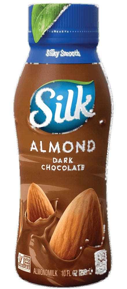 Silk Dark Chocolate Almond Milk Bottle 10 Oz —