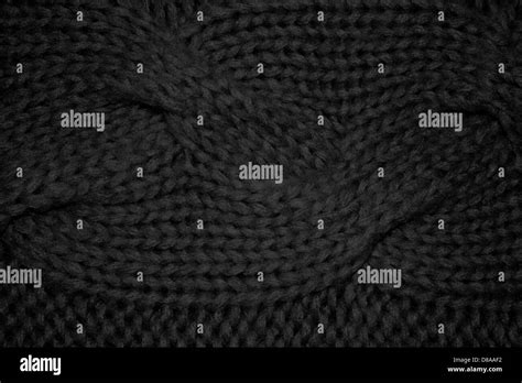 Black Cable Knit Pattern Texture Stock Photo Alamy
