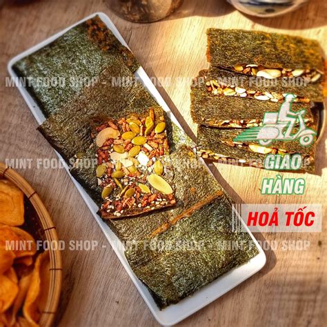 Rong Biển Kẹp Hạt Dinh Dưỡng Snack Rong Biển Hq Túi 1kg Shopee Việt Nam