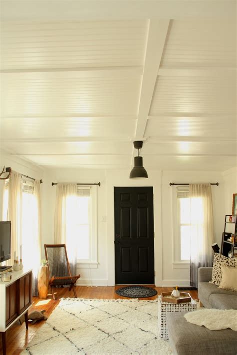 The ceiling was a bit to big for a sheet of beadboard ceiling. 10 Real-Life Examples of Beautiful Beadboard Paneling