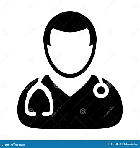 Doctor Icon Vector With Stethoscope For Medical Consultation Physician