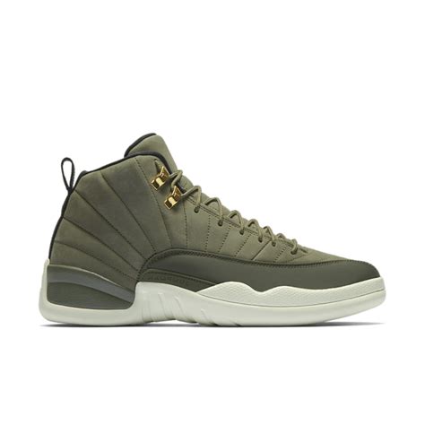 Air Jordan 12 Retro Olive Canvas And Metallic Gold Olive Canvassail
