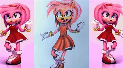 Draw Amy Rose From Sonic The Hedgehog Sonic Mania Mario Characters