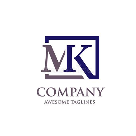 letter mk logo design vector