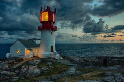 White Lighthouse Photography Lighthouse Sea Hd Wallpaper