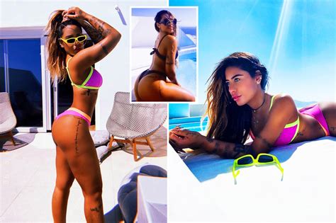 Neymar S Sister Rafaella Santos Looks Incredible As She Poses Next To Pool In Bikini While On