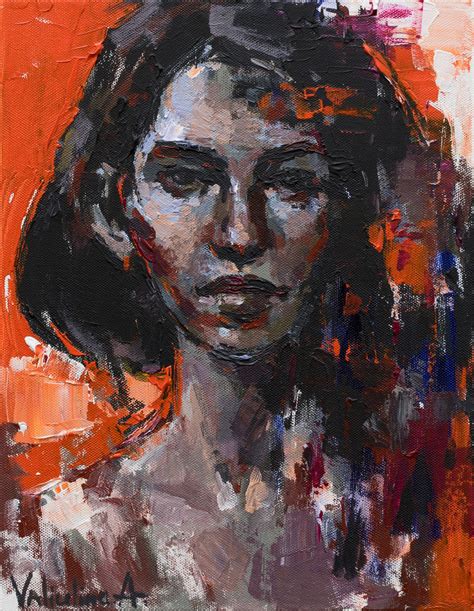 Abstract Woman Portrait Painting Lady Portrait Acrylic Face Painting
