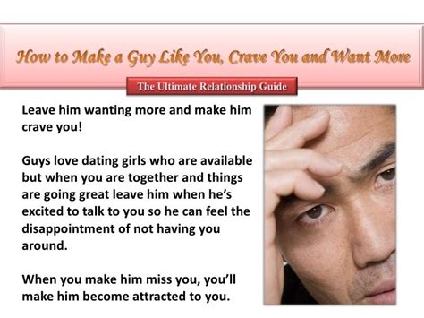 How To Make A Guy Like You Crave You And Want More