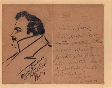 Enrico Caruso Self Caricature 1905 Caricature Opera Singers