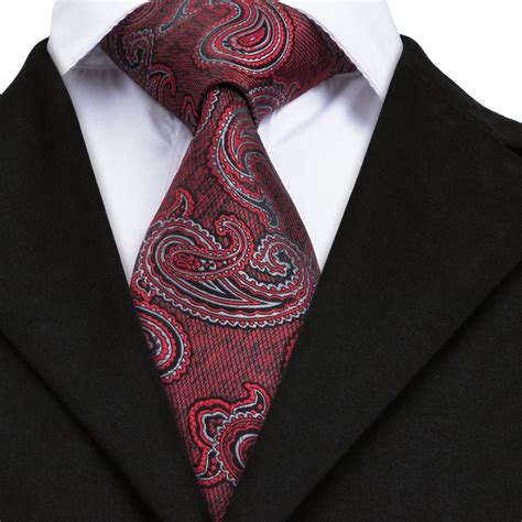 Dn 1679 Hi Tie Brand Designer Paisley Jacquare Woven Real Silk Ties For