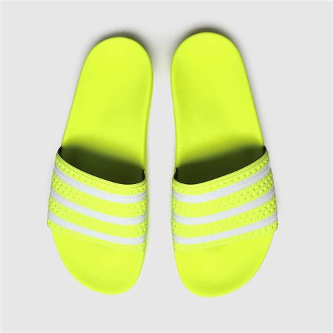 Adidas Yellow Adilette Slide Sandals Trainerspotter