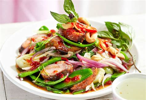 In a stone mortar, pound the white pepper, cilantro and garlic to a paste. Duck with chilli jam & cashews | Cooking recipes, Dinner ...