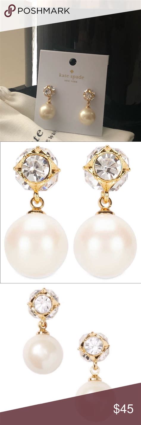 Kate Spade Pearl Crystal Drop Earrings Crystal Drop Earrings