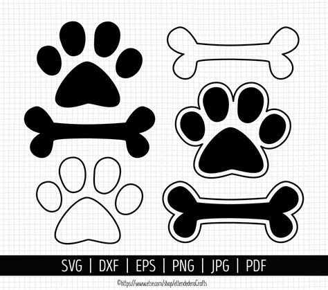 Cat Paw Svg Paw Svg Clipart Svg Cut File For Cricut Dog Paw Silhouette