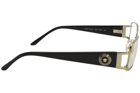 Versace Eyeglasses Ve1163 M 1252 Pale Goldgold Medusa Logoblack 52 16 130mm