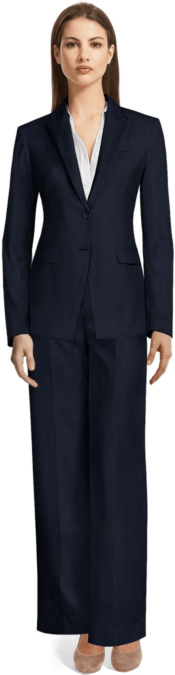 Download New Blue Wool Blend Pant Suit Whole Body Formal Attire Png