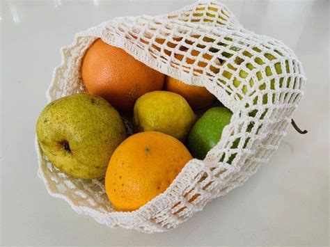 Crochet Veggie Bag Easy Produce Bag Tutorial Reusable Bag