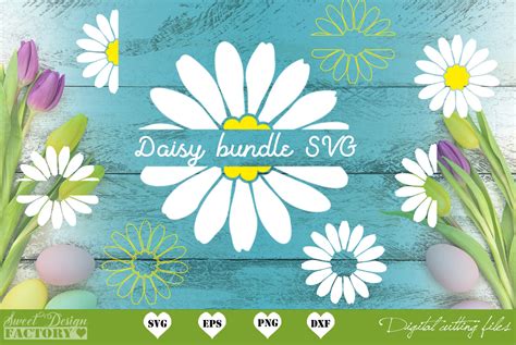 Daisy SVG, easter flower clipart By Sweetdesignfactory | TheHungryJPEG