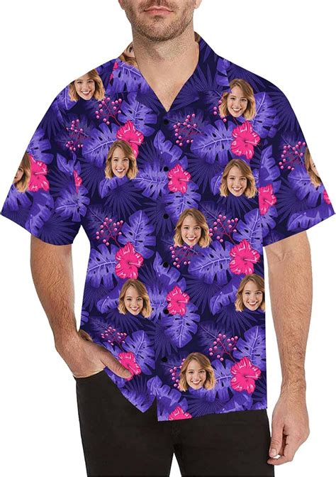 Diykst Custom Face Hawaiian Shirt Button Down Regular Short