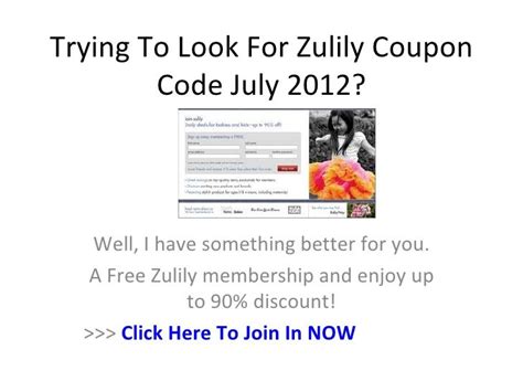 Zulily Coupon Code July 2012