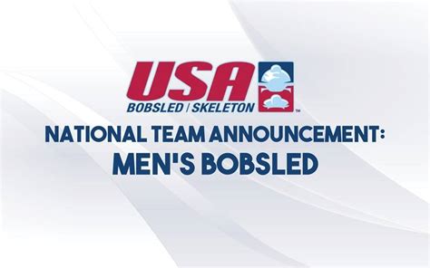 Usa Mens Bobsled National Team Roster Announced For 2017 2018 Season