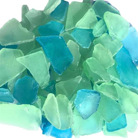 Nautical Crush Trading Sea Glass Caribbean Blue And Green Colored Sea Glass Mix 11