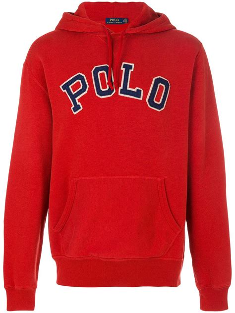 Polo Ralph Lauren Cotton Polo Hoodie In Red For Men Lyst