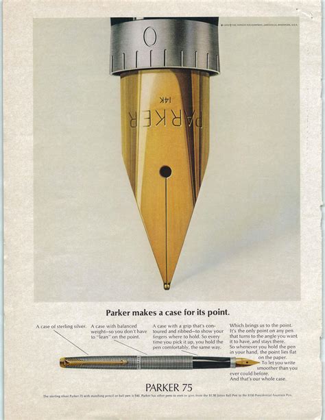 Advertisement For The Parker 75 From Newsweek April 13 1970 Rpens