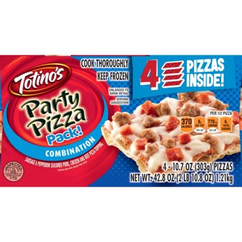 Totinos Combination Party Pizza Pack Thin Crust Frozen Pizza Snacks