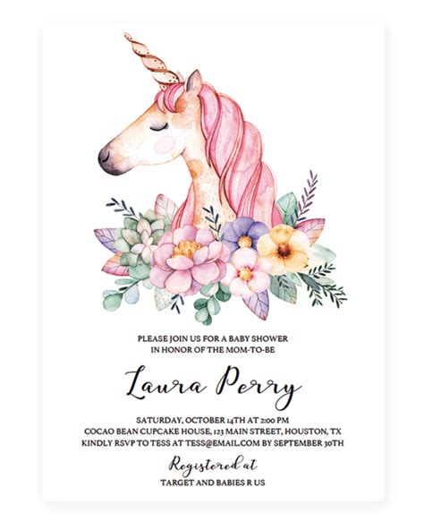 Use the demo link below to try out the edits you need. Invitation clipart unicorn, Invitation unicorn Transparent ...