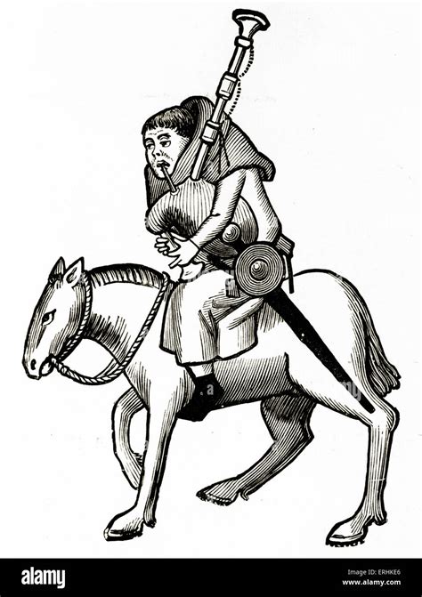 Geoffrey Chaucer S Canterbury Tales The Miller On Horseback