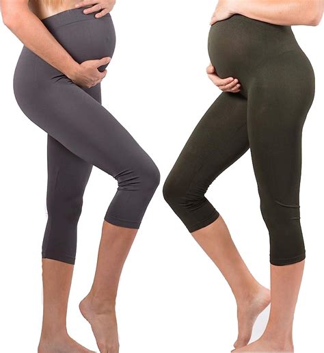 Maternity Leggings Over The Belly Stretch Seamless Nursing Clothes