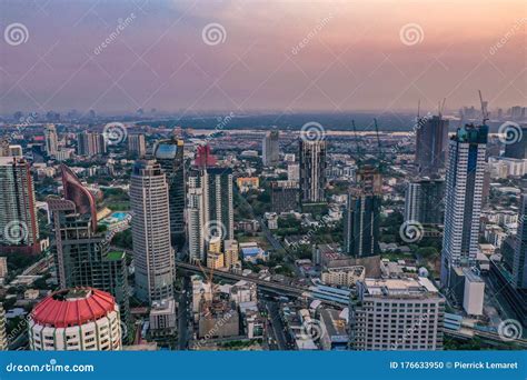Bangkok Aerial View Above Sukhumvit And Thonglor District In Thailand