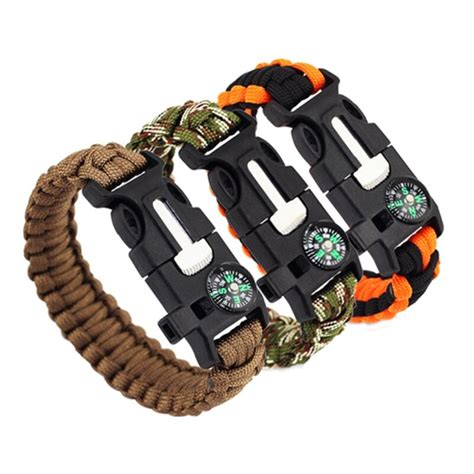 In Braided Paracord Bracelet Multi Function Survival Rope Bracelet Outdoor Camping Rescue