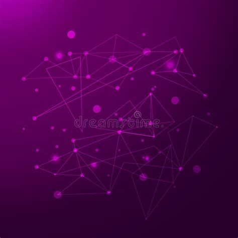Abstract Polygonal Mash Gradient Background With Connecting Dots And