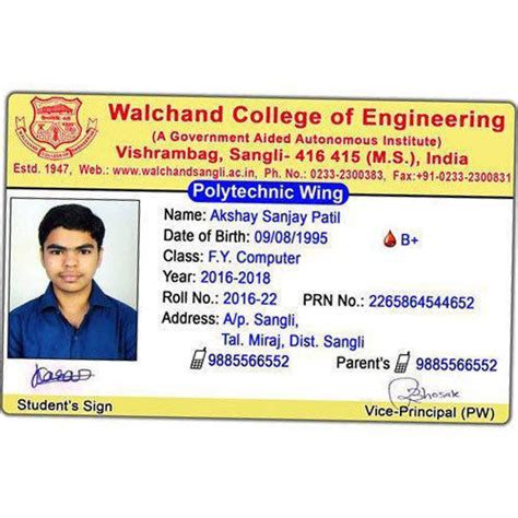 Stucard student travel id card: Plastic Rectangular Student ID Card, Rs 6 /piece Raja Enterprises | ID: 19475654588
